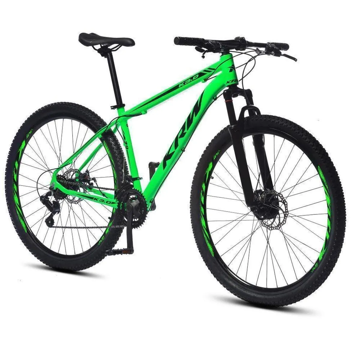 Bicicleta Aro 29 Krw Alumnio 24 Vel Marchas Freio A Disco Suspenso Dianteira Mountain Bike X32